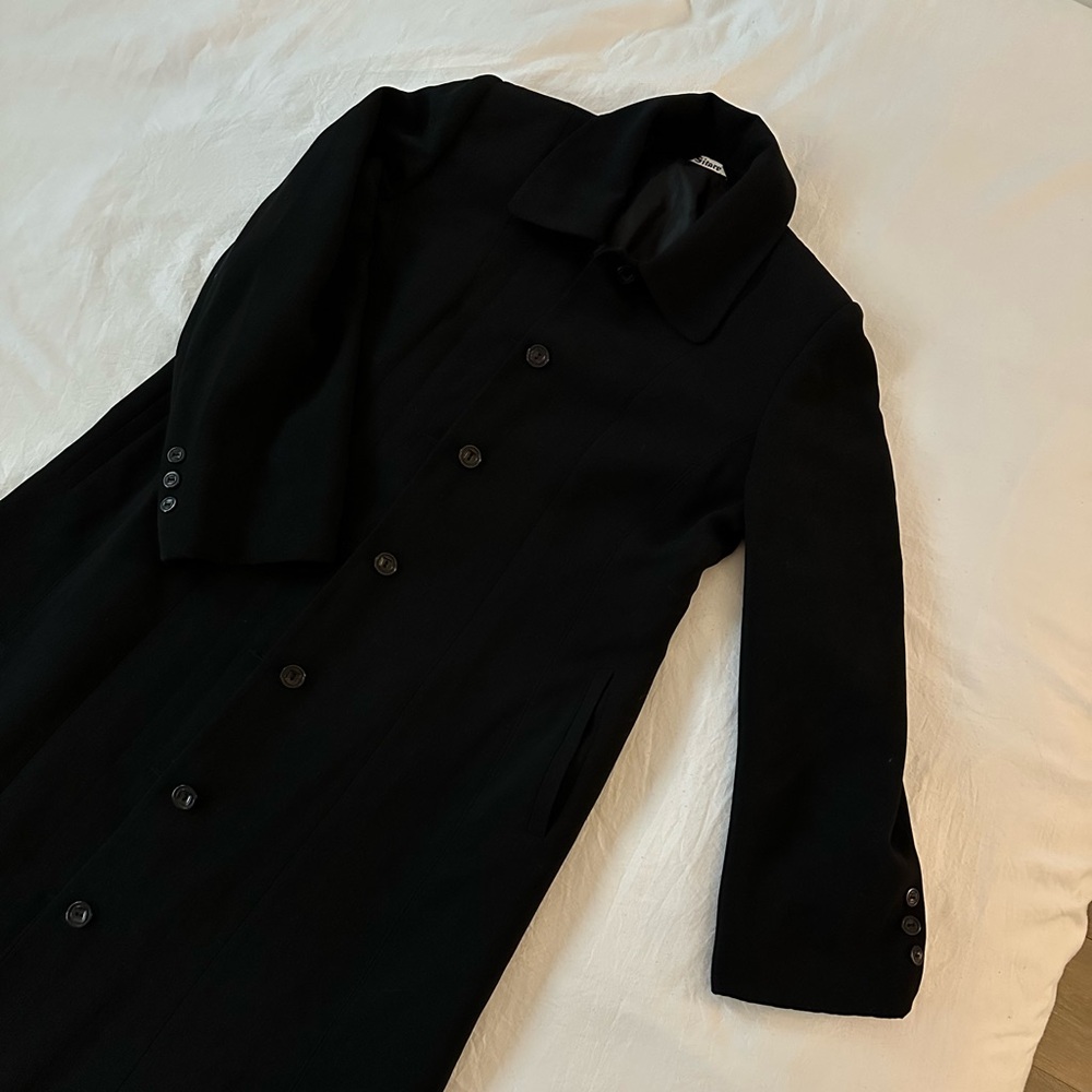 Classic Black Trench Coat - Unbranded